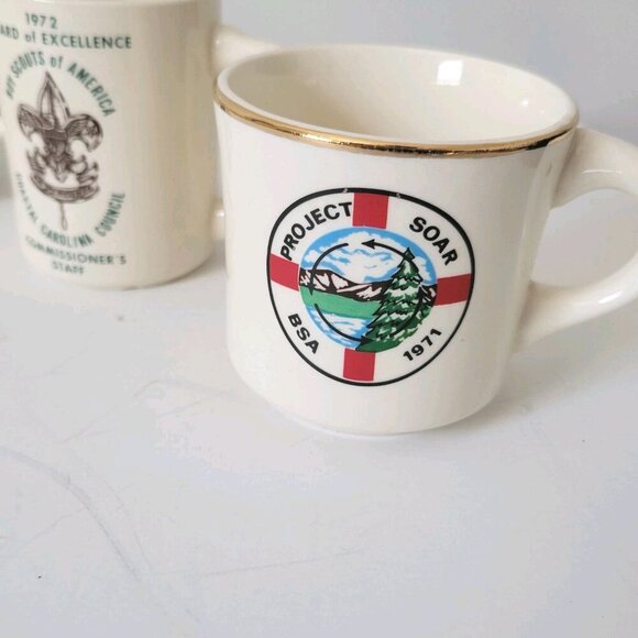 Vintage Lot of 6 Boy Scouts Of America Assorted Coffee Mugs/Cups Made In USA - Picture 2 of 9